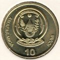 Руанда 10 франков 2003 год