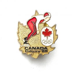 Значок. Конькобежный спорт. Канада Калгари 88