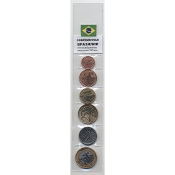 Набор из 6 монет Бразилия 1998-2018