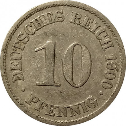 Германия 10 пфеннигов 1900 год (A)