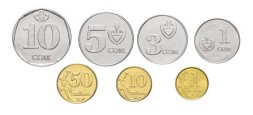 Набор из 7 монет Кыргызстан 2008 - 2009 год - Регулярный выпуск