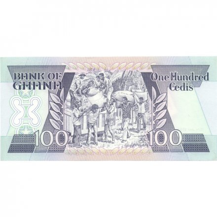 Гана 100 седи 1986 год UNC