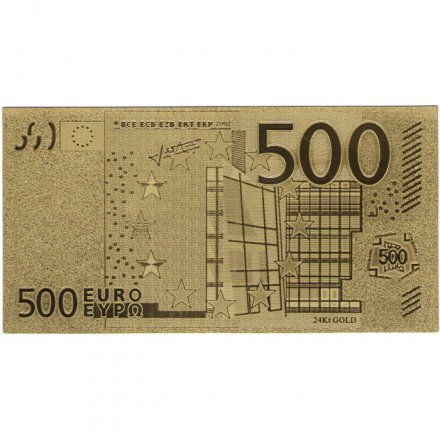 Сувенирная банкнота Евросоюз 500 евро (золотые) - UNC