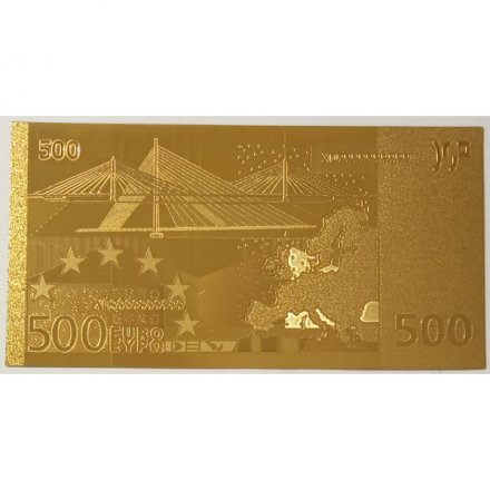 Сувенирная банкнота Евросоюз 500 евро (золотые) - UNC