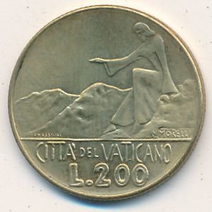 Ватикан 200 лир 1978 год - Папа Павел VI