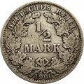 Германия 1/2 марки 1906 год (А)