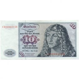 ФРГ (Германия) 10 марок 1970 год - VF+