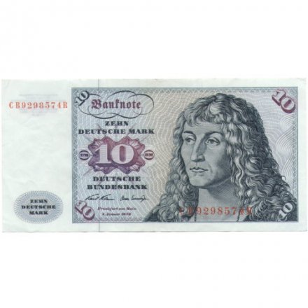 ФРГ (Германия) 10 марок 1970 год - VF+