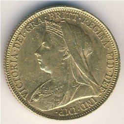 Великобритания 1 соверен 1898 год