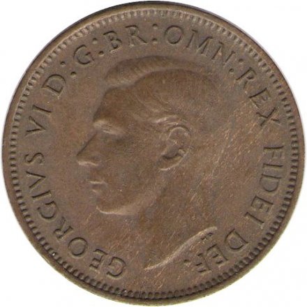 Великобритания 1 фартинг 1951 год - Крапивник