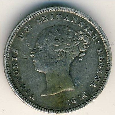 Великобритания 4 пенса 1853 год