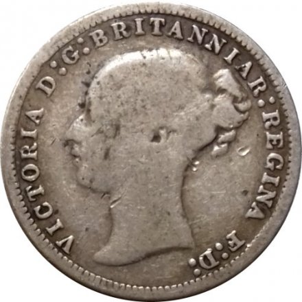 Великобритания 3 пенса 1874 год