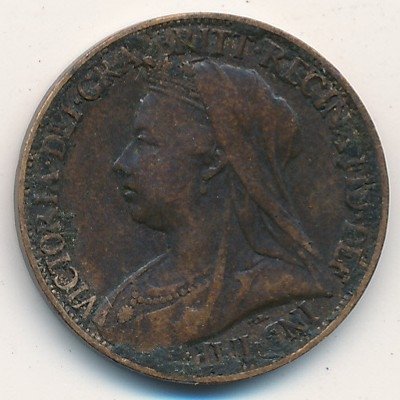 Великобритания 1 фартинг 1899 год