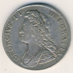 Великобритания 1/2 кроны 1732 год