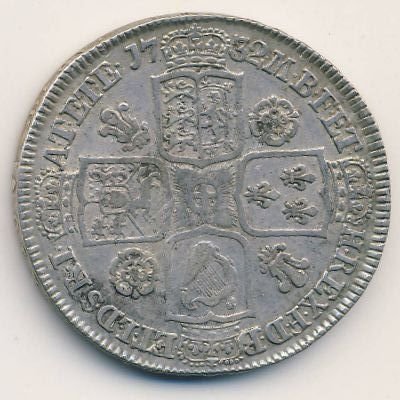 Великобритания 1/2 кроны 1732 год