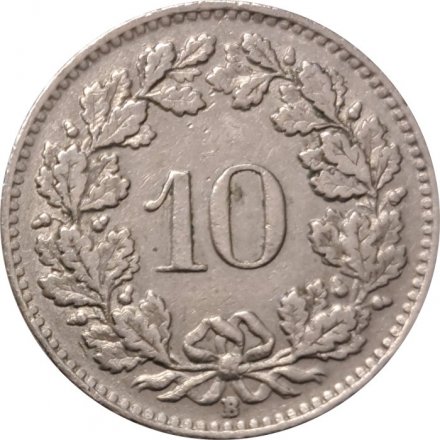 Швейцария 10 раппенов 1946 год