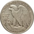 США 1/2 доллара 1945 год (без отметки монетного двора)