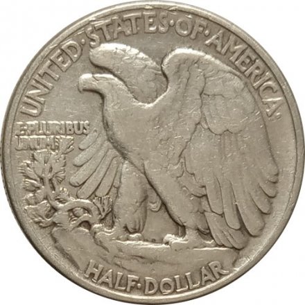 США 1/2 доллара 1945 год (без отметки монетного двора)