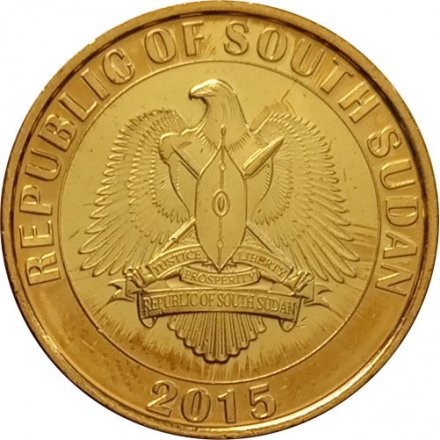 Южный Судан 20 пиастров 2015 год - Аист
