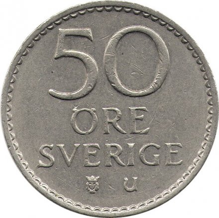 Швеция 50 эре 1965 год