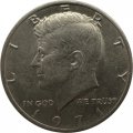 США 1/2 доллара 1971 год - Джон Кеннеди (без отметки МД)