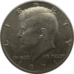 США 1/2 доллара 1971 год - Джон Кеннеди (без отметки МД)