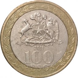 Чили 100 песо 2013 год
