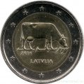 Латвия 2 евро 2016 год - Сельское хозяйство Латвии (в коинкарте)