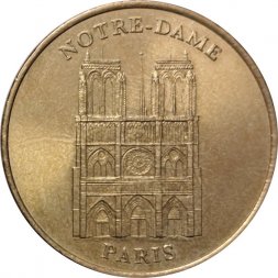 Жетон Monnaie de Paris. Notre-Dame. 2001 год
