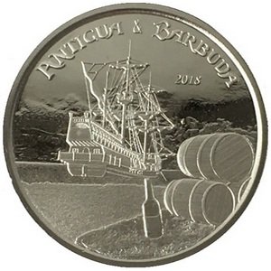 Восточные Карибы 2 доллара 2018 год - Антигуа и Барбуда