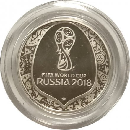 Памятная медаль (жетон) Чемпионат мира по футболу FIFA 2018 Забивака. Гознак, серебро СПМД