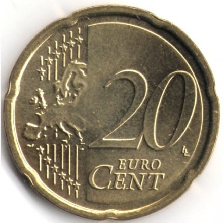 Нидерланды 20 евроцентов 2007 год