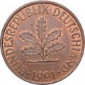 ФРГ 2 пфеннига 1991 год (J)
