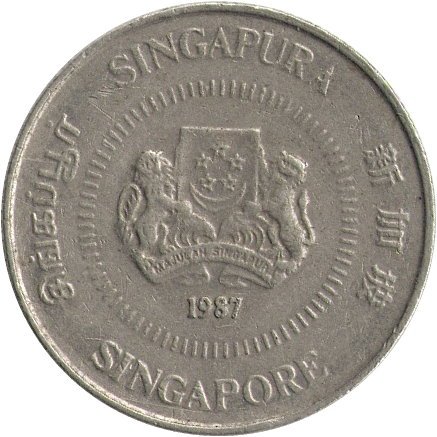 Сингапур 10 центов 1987 год