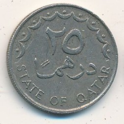 Монета Катар 25 дирхамов 1981 год