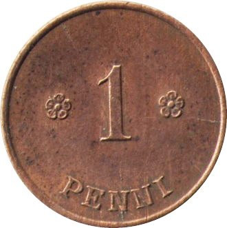 Финляндия 1 пенни 1920 год