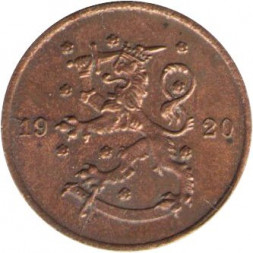 Финляндия 1 пенни 1920 год