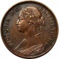 Великобритания 1 фартинг 1868 год