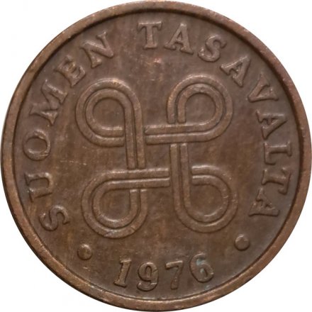 Финляндия 5 пенни 1976 год