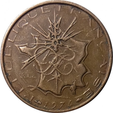 Франция 10 франков 1974 год
