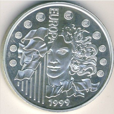 Франция 6.55957 франков 1999 год - Введение евро