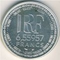 Франция 6.55957 франков 1999 год - Введение евро