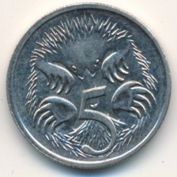 Монета Австралия 5 центов 2006 год - Ехидна