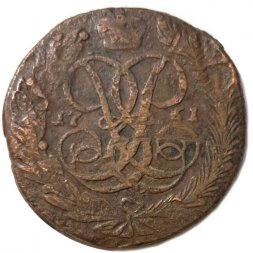 5 копеек 1761 год (без букв) Елизавета Петровна (1741 - 1762) - F