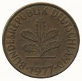 ФРГ 10 пфеннигов 1977 год (F)