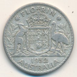 Австралия 1 флорин (2 шиллинга) 1952 год