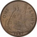 Великобритания 1 пенни 1967 год