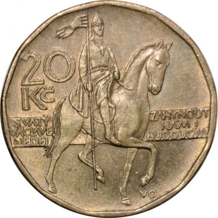 Чехия 20 крон 1999 год - Памятник святому Вацлаву