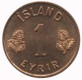 Исландия 1 эйре 1958 год
