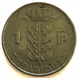 Бельгия 1 франк 1954 год BELGIQUE
